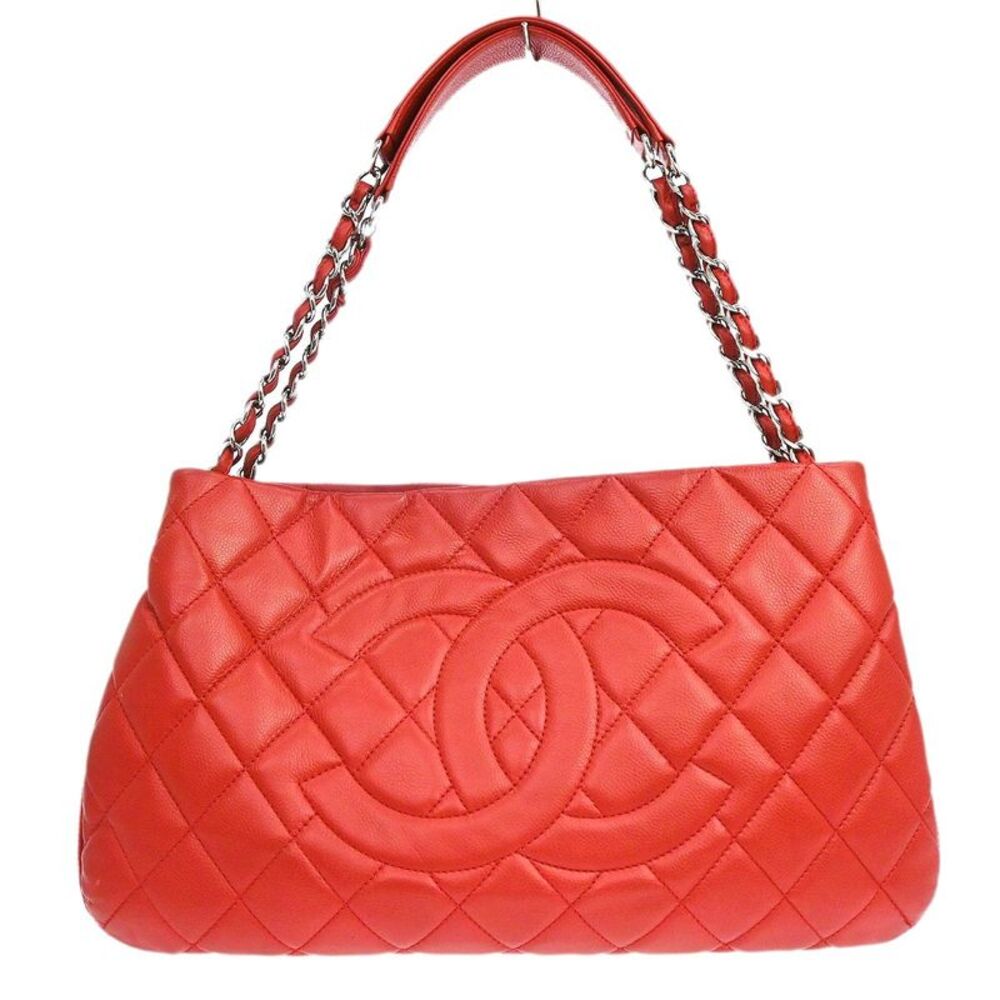 Chanel Timeless Cc Expandable Quilted Caviar Red Leather Tote Bag Bag